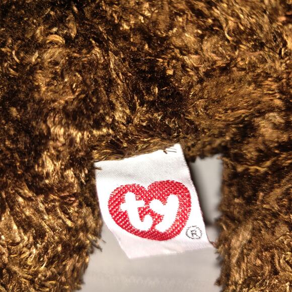 TY Flopper Plush Brown Dog Puppy Toy Chocolate Lab Stuffed Animal 2001 12" - Picture 8 of 11